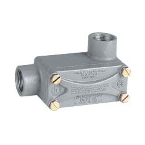 OELR1Crouse-Hinds Condulet® OELR1 OE Series Conduit Outlet Body With Cover, LR Body, 1/2 in Hub, Feraloy® Iron Alloy