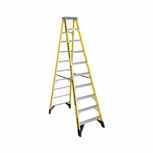 WERNER® 7310 7300 Type IAA Single Sided Step Ladder, 10 ft H Ladder, 375 lb Load, 9 Steps, Fiberglass