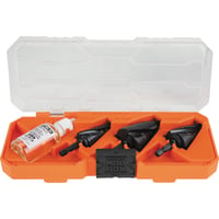 QRSTSPROKlein® QRSTSPRO Quick Release Step Bit Set, 3/16 in Dia Min Hole, 1-3/8 in Dia Max Hole, 12, 2, 3 Hole Sizes, 1/4 in Shank