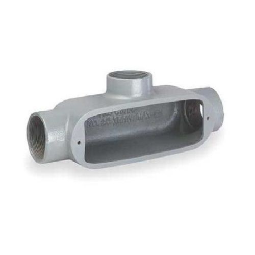 Killark® Duraloy® 5 OT-1 O Series Type T Conduit Body, 5 Form, 4 cu-in Capacity, Aluminum, Powder Coated