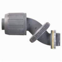 NMLT790Arlington Snap2IT® Zero to 90™ NMLT790 Non-Metallic Liquidtight Conduit Connector With 3/4 in Knockout, 3/4 in Trade, 90 deg, Plastic