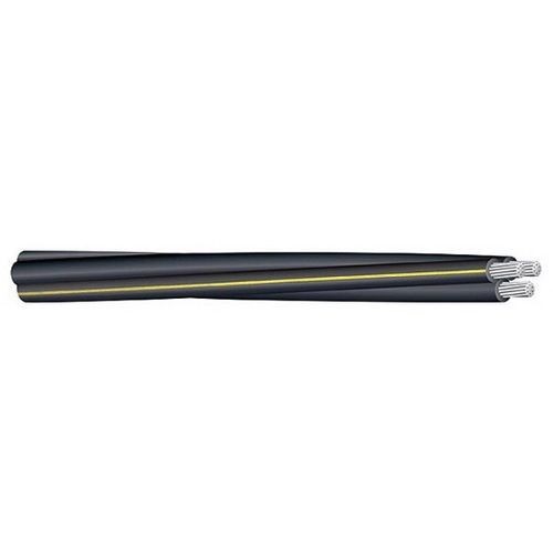 URD4/3URD Cable, Stranded, 4 AWG, 3 Conductors, Aluminum, Black, 600 Volts, Code Name: Vassar