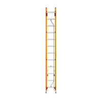 T6224-2GSWERNER® T6224-2GS GLIDESAFE™ Extension Ladder, Fiberglass, 24 ft H, Tri Rung Extension, Type IA Rating
