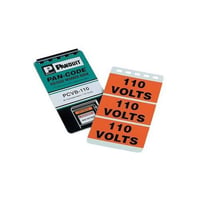 PSSB-13Panduit® PSSB-13 Voltage Safety Marker Book, 1-1/2 in H x 1-1/2 in W, Black/Red/White, Vinyl