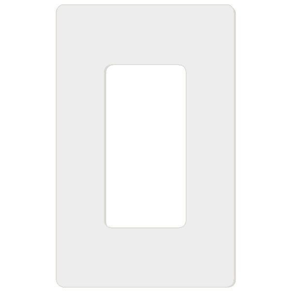 Leviton® Decora® Plus 80301-SW Screwless Standard Size Wallplate, 1 Gang, 4.61 in H x 2.75 in W, Polycarbonate, White