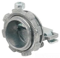 Bridgeport® 650-DC2 Conduit Connector, 3/8 in Trade, For Use With Non-Metallic Cable, Die Cast Zinc, Ball Burnished/Mirror Smooth