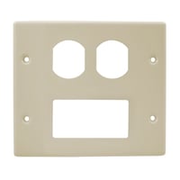 HBL4747BRIVWiring Device-Kellems HBL4747BRIV 2-Gang 1-Decorator Standard Cover Plate With (1) Duplex Opening, For Use With HBL4750 Series Metal Raceway, Rolled Steel, Ivory
