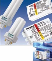 51833Sylvania QUICKTRONIC® QTP-2X26/CF/UNV-DM/51833 Dual Entry Low Power Electronic Fluorescent Ballast, CFL Lamp, 26 W Lamp, 120 VAC, Rapid, 1 Ballast Factor