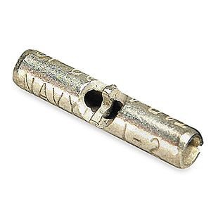 Sta-Kon® 0.000002 Non-Insulated Butt Splice Connector, 6 to 5 AWG Conductor, 1.12 in L, Copper, Metallic