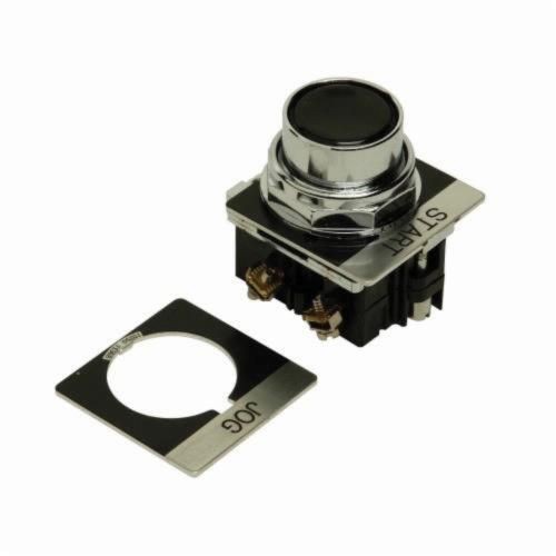 10250T30B-POPEATON 10250T30B-POP Heavy Duty Oil/Watertight Standard Square Non-Illuminated Pushbutton, 30.5 mm, 1NO-1NC Contact, Black