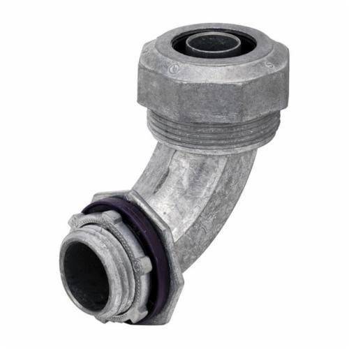 Madison Electric LQA-9125 3-Piece Standard Liquid Tight Connector, 1-1/4 in Trade, 90 deg, Die Cast Zinc