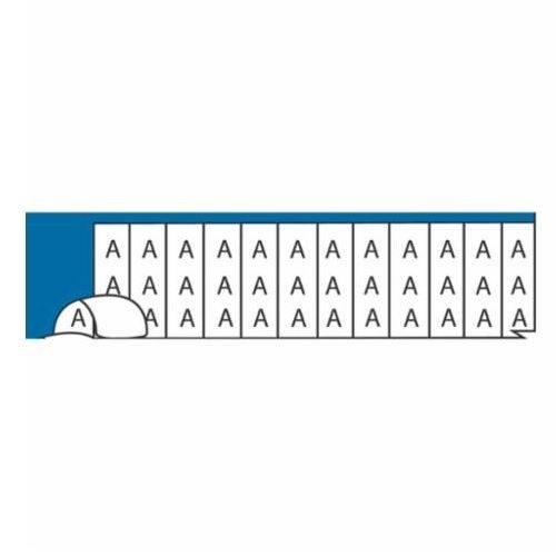 E-Z Code® WCVS Solid Letter Wire Marker Card, 1-1/2 in L, Vinyl Cloth, 72 Markers per Card