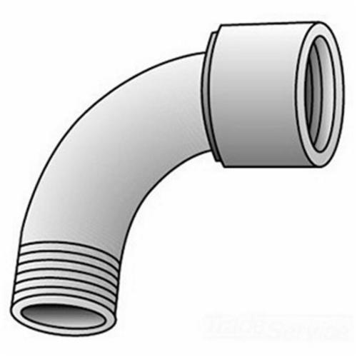 9-75O-Z/Gedney 9-50 Type 9 Bushed Elbow, 1/2 in Trade, 90 deg, Malleable Iron, Electroplated Zinc
