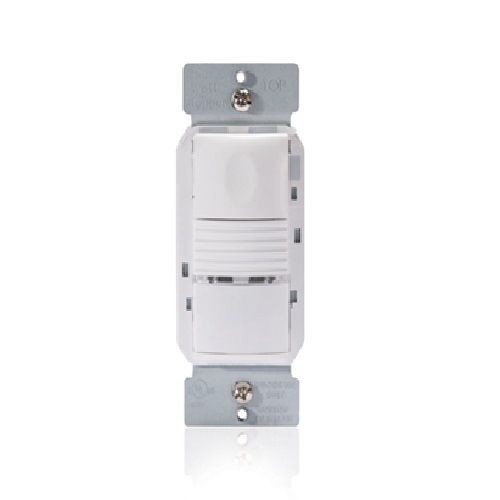 WattStopper® PW-100-W 1-Relay Wall Switch Occupancy Sensor, 120/230/277 VAC, Passive Infrared Sensor, 525 sq-ft Coverage, 180 deg Viewing, Strap Mount