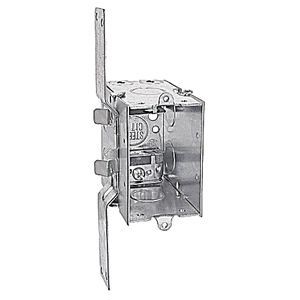 Steel City® CXV Gangable Welded Style Switch Box, Steel, 18 cu-in Capacity, 1 Gang, 1 Outlet, 6 Knockouts, 2 in W x 3-1/2 in D x 3 in H