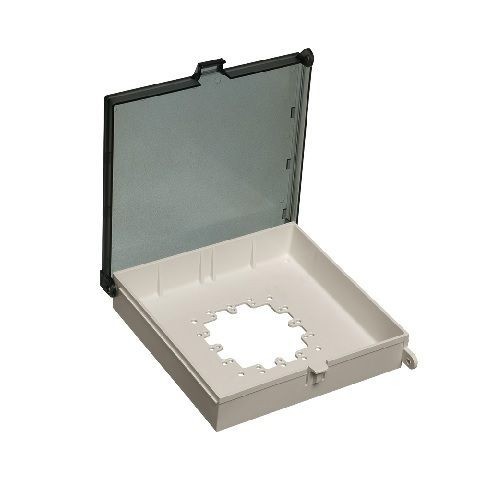 Arlington DBK88C 2-Gang Non-Metallic Weatherproof Keypad Enclosure With Clear Cover, 8.48 in W x 1.81 in D x 8.14 in H, Plastic