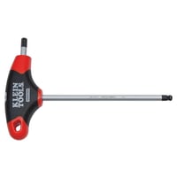 Klein® Journeyman™ JTH6E08BE Ball End Hex Key, 1/8 in Hex, Soft Grip/T-Handle Handle, Steel