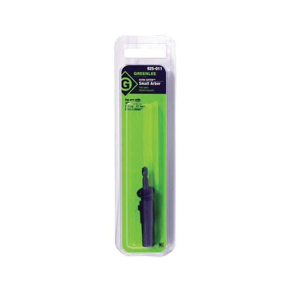 925-011Greenlee® 925-011 Small Small Hole Saw Arbor With Pilot Drill With Pilot Drill, 3/8 in Arbor, 3/8 in Shank, 3/16 in Dia x 1-1/2 in L Pilot Drill, HSS
