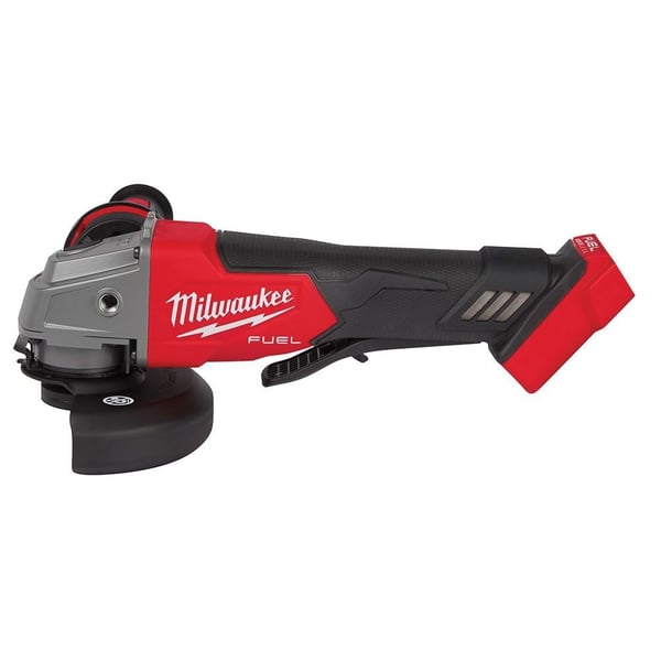 2880-20Milwaukee® 2880-20 M18™ FUEL™ Cordless Angle Grinder, 5 in Dia Wheel, 5/8-11 UNC Arbor/Shank, 18 V, M18™ Lithium-Ion Battery, Paddle Switch