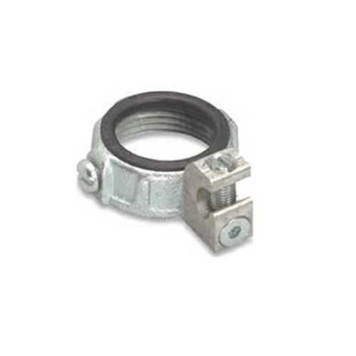 O-Z/Gedney IBC-400L-25BC Insulated Threaded Grounding Bushing With Lug, 4 in Trade, 6 AWG Wire Min, 250 kcmil Wire Max, 5-3/16 in Dia, Malleable Iron