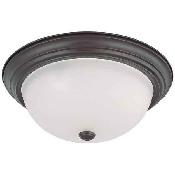 60/3147SATCO® 60/3147 Large Transitional Ceiling Light, (3) A19 Incandescent Lamp, 120 VAC, Mahogany Bronze Housing