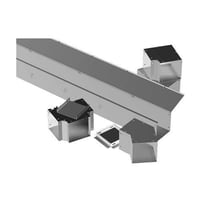CWSC836NKHammond® CWSC836NK CWSC NK Straight Section Lay-In Wireway, 36 in L x 8 in W x 8 in H, Threaded Cover, Steel