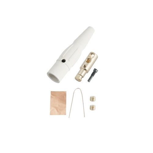 Pass & Seymour® PS40MBW Cam-Type Male In-Line Connector, 600 VAC, 400 A, 1 Poles, White