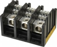 16370-3Bussmann® Power Distribution Block, 3 Pole, 310 Ampere, 600 VAC, 350 kcmil to 6 AWG, Black