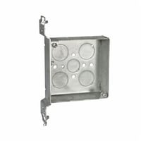 199RACO® 199 Square Box With Conduit Knockout, Steel, 21 cu-in Capacity, 11 Knockouts, 4.38 in H x 6.88 in W x 1.5 in D