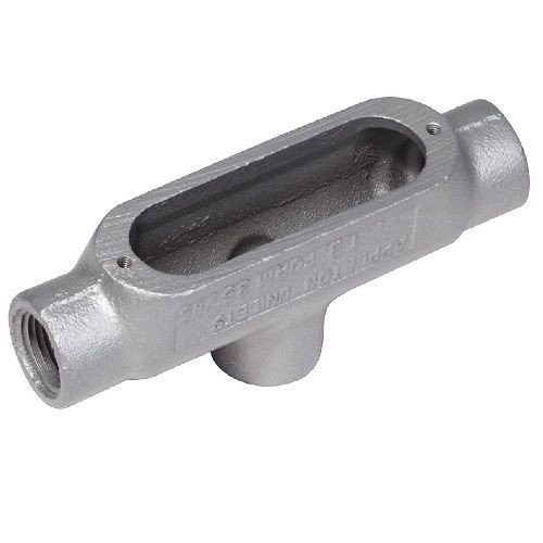 O-Z/Gedney TB-75 Type TB Conduit Outlet Body, 3/4 in Hub, 7 cu-in, Malleable Iron, Zinc Electroplated/Aluminum Enamel