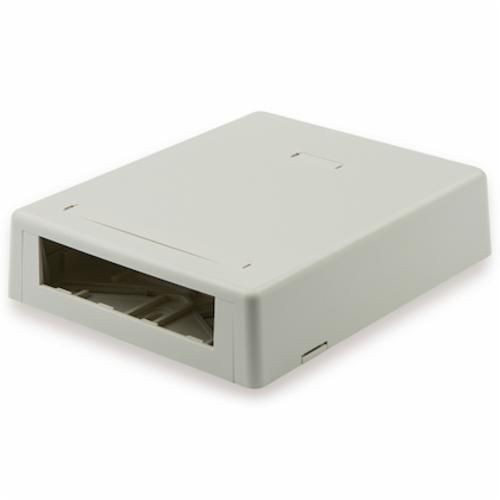 Panduit® PanNet® Ultimate ID® UICBX4IW-A Surface Mount Box, Mini-Com® 4 Module, For Use With CBM-X Magnet, Surface Mount, ABS