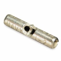 EE2Sta-Kon® DD102 Non-Insulated Butt Splice Connector, 9 to 7 AWG Conductor, 1.03 in L, Copper, Metallic
