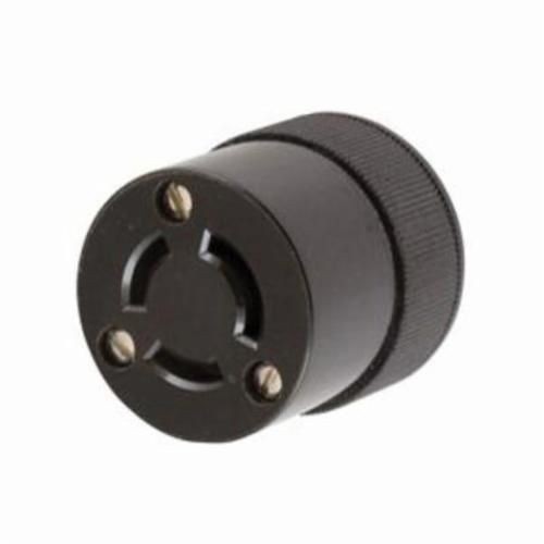 HBL7555Wiring Device-Kellems Twist-Lock® Insulgrip® HBL7555 Grounding Locking Connector, 250/125 VAC, 10/15 A, 3 Poles, 3 Wires