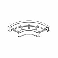 6A-06-90HB12B-Line 6A-06-90HB12 Horizontal Bend, 6 in W Tray, 90 deg, 12 in Bend Radius, Aluminum