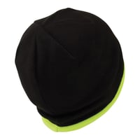 60391Klein® 60391 Knit Beanie With Fleece Lining, Universal, Black/Hi-Viz Yellow, Dry Acrylic/Polyester/Polyolefin