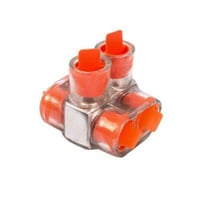 Homac® CSB-2/0-2 2-Way 2-Outlet Dual Rated Encapsulated Multi-Tap Cable Block, Stranded Aluminum/Copper Conductor, Aluminum
