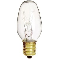 SATCO® S3691 Dimmable Night and Holiday Light Incandescent Lamp, 7 W, E12 Candelabra Incandescent Lamp, C7 Shape, 35 Lumens Initial