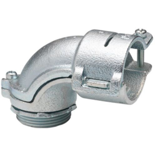 809Bridgeport® 809 Large Size Conduit Connector, 1-1/2 in Trade, For Use With Flexible Metal Conduit, Malleable Iron, Electro-Plated Zinc