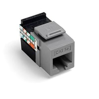 KMJA5E06OCC® KMJA5E06 8-Position Modular Jack, Cat 5e Module, Keystone Mount, Thermoplastic, Gray