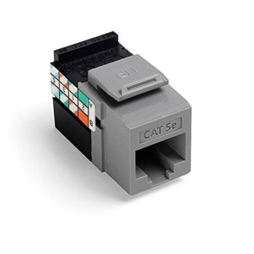 KMJA5E06OCC® KMJA5E06 8-Position Modular Jack, Cat 5e Module, Keystone Mount, Thermoplastic, Gray
