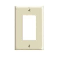 Leviton® Decora® 80601-I Midway Size Wallplate, 1 Gang, 4.88 in H x 3.13 in W, Thermoset, Ivory