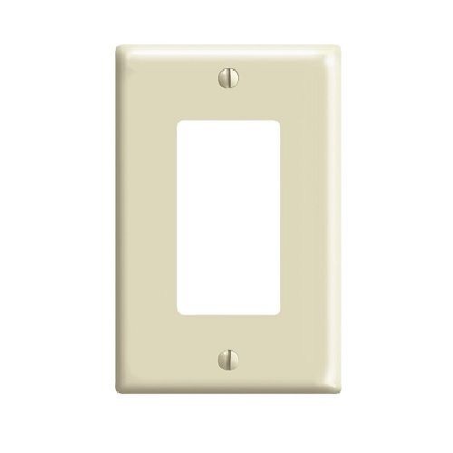 Leviton® Decora® 80601-I Midway Size Wallplate, 1 Gang, 4.88 in H x 3.13 in W, Thermoset, Ivory