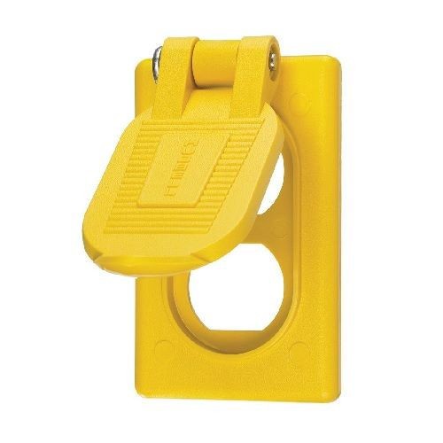 Wiring Device-Kellems Twist-Lock® HBL52CM22 Molded Standard Weatherproof Cover, 4.58 in L x 2.86 in W x 1.077 in D, Thermoplastic
