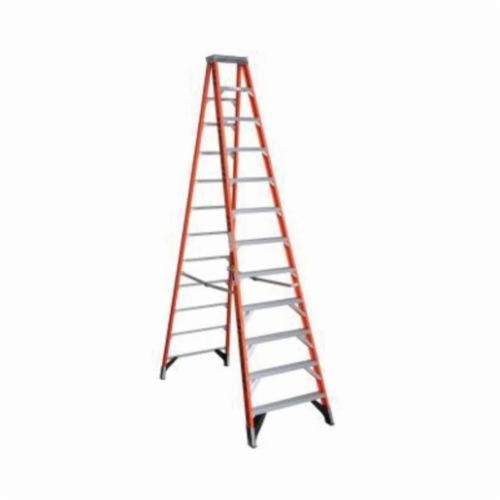 7412WERNER® 7412 7400 Type IAA Step Ladder, 12 ft H Ladder, 375 lb Load, 11 Steps, Fiberglass, A14.5