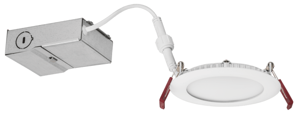 WF4 PAN R12Lithonia Lighting® WF4 PAN R12 New Construction Pan, For Use With 4 in Wafer Thin LED Recessed Downlight, 120 V 11 W, Aluminum, White