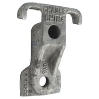 CHANCE® GH5N Guy Hook, 4-3/4 in L, 11/16 in Upper, 9/16 in Lower Mounting Hole, Cast Ductile Iron