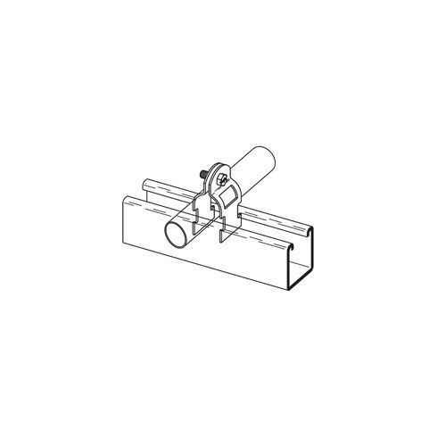 B-Line B2209ZN B2000 2-Piece Pipe Clamp, 3/4 in Conduit, 400/50 lb Load, 0.917 to 1.081 in OD, Steel