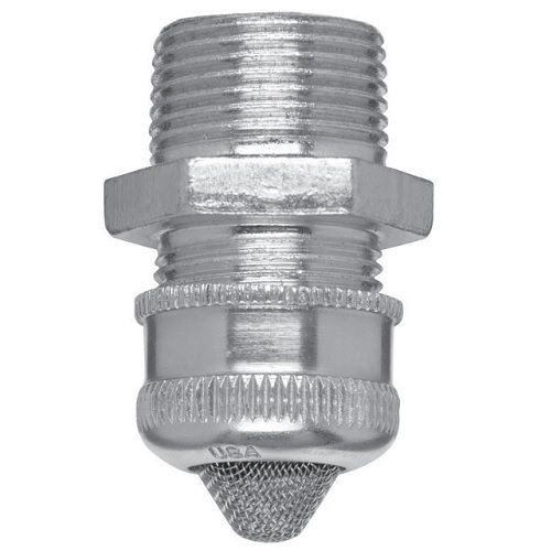 CD1EATON Crouse-Hinds CD1 Straight Conduit Drain, 1/2 in MNPT, For Use With Conduit System, Copper-Free Aluminum, Chromate Treated Electro-Galvanized