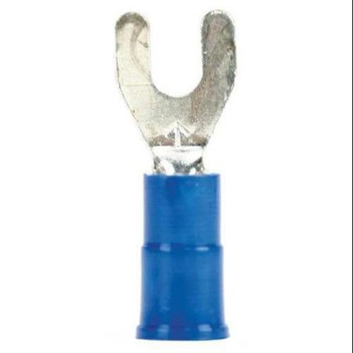 3M™ Highland™ 051128-60012 Insulated Standard Fork Terminal, 16 to 14 AWG Conductor, 0.9 in L, Butted Seam Barrel, Blue
