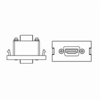 41290-HDILeviton® QuickPort® 41290-HDI MOS Connector Module, HDMI Connector, 1 Port, Feed Through Termination, Flush Mount, Ivory
